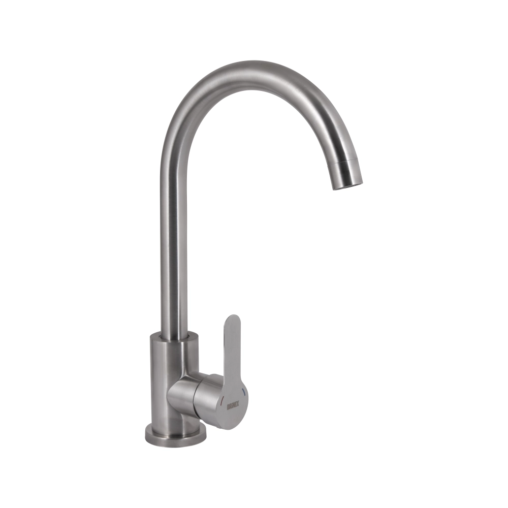 Змішувач для кухні Brinex Pure 015F Nickel (k35) (181847#)