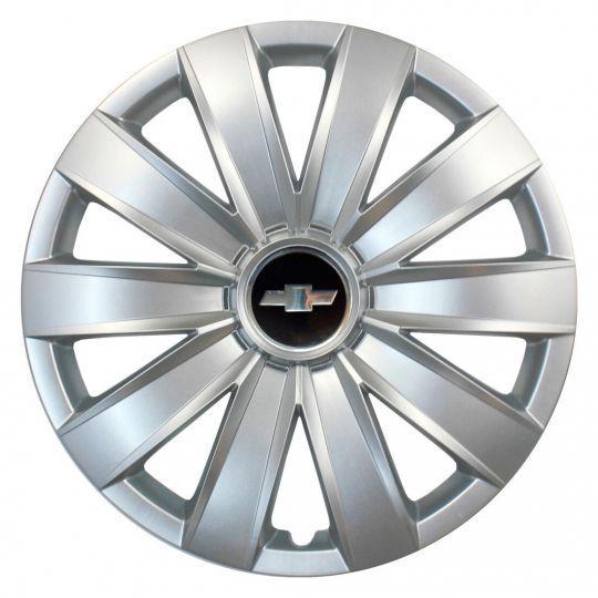 Автомобильные колпаки SKS 421 R16 с логотипом Chevrolet 4 шт. Серебристый