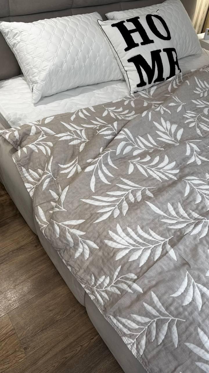 Покривало бавовняне 200х230 см Пудровий (Д-muslin25-007-02) - фото 5