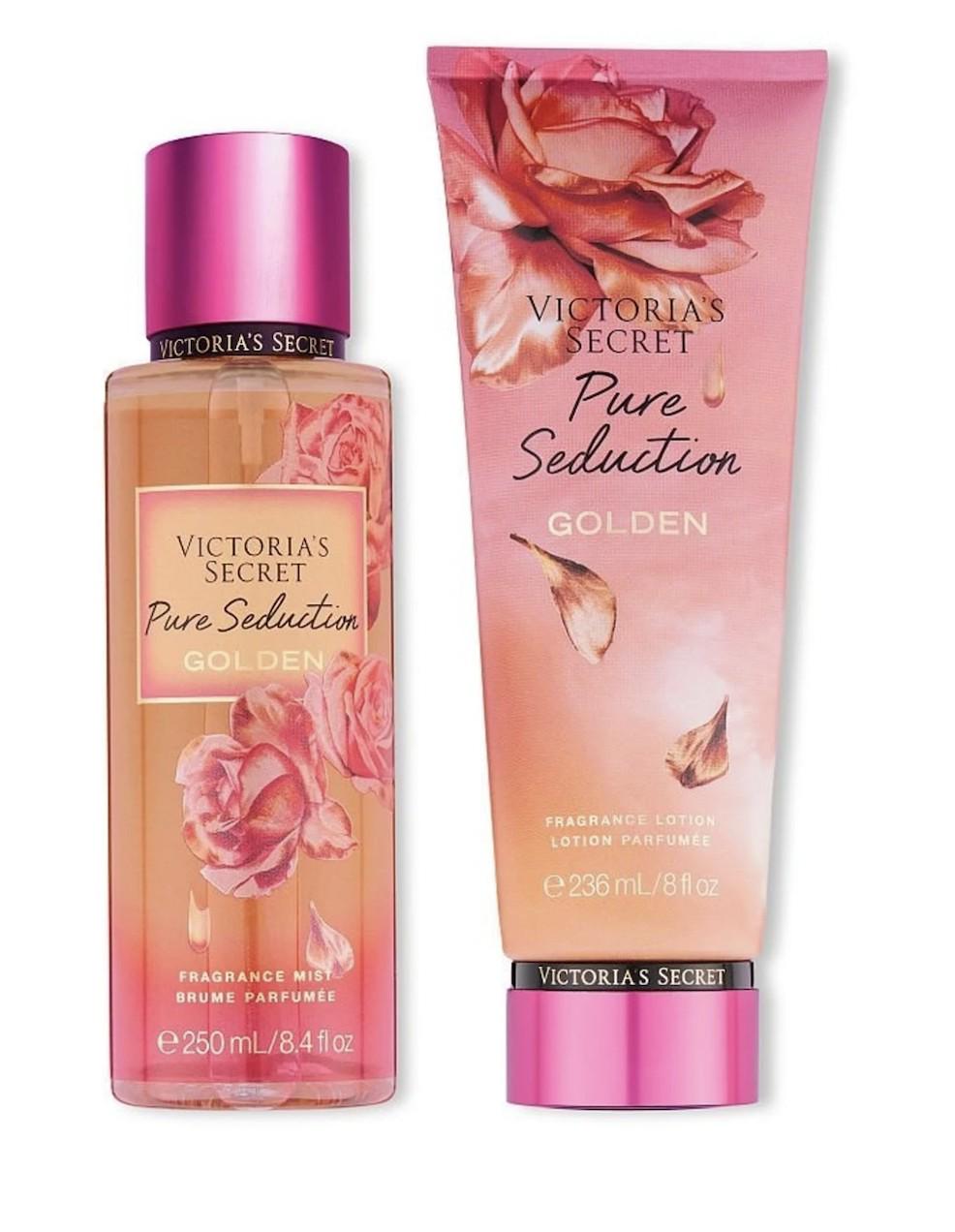 Подарунковий набір Victoria's Secret Pure Seduction Golden спрей/лосьйон 250/236 мл