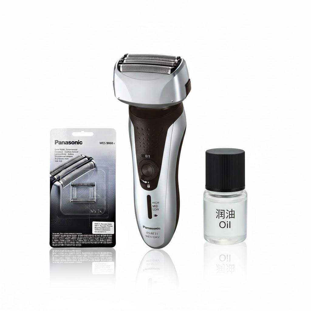 Электробритва Panasonic ES-RF31-S520-AS11 с дополнительным комплектом из лезвий WES-9068Y-1361 и маслом WES-8196X-7911 (32410391) Электробритва Panasonic ES-RF31-S520-AS11 с дополнительным комплектом из лезвий WES-9068Y-1361 и маслом WES-8196X-7911 (32410391)