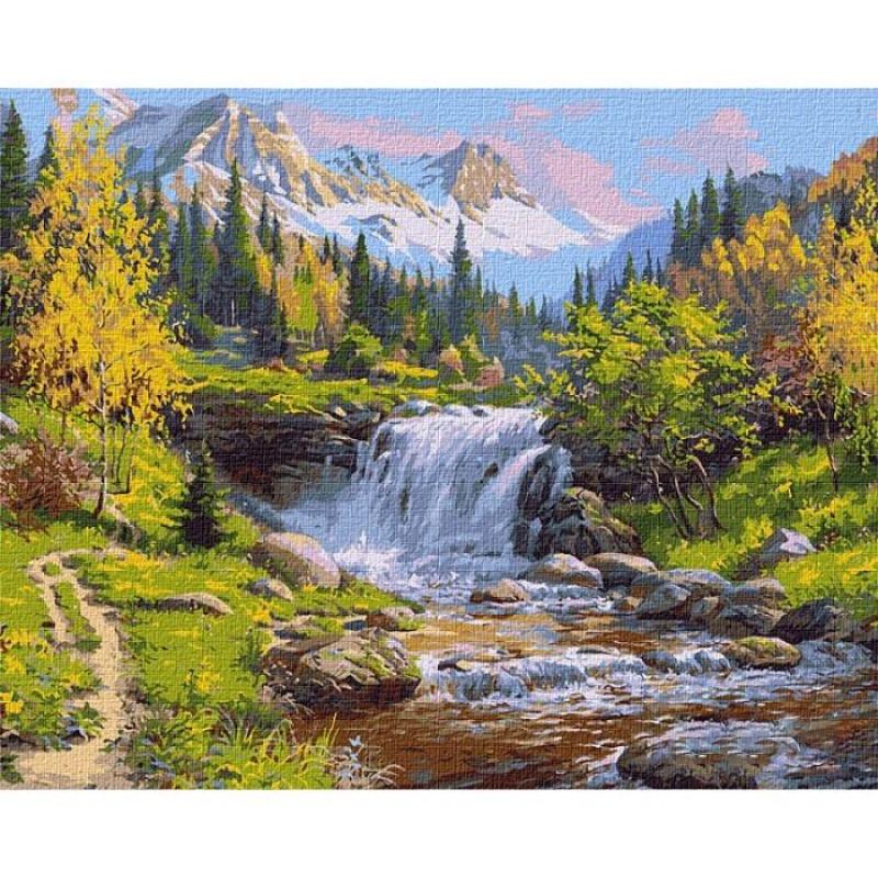Картина по номерам Идейка "Горный ручей" 40х50 см (KHO2846)