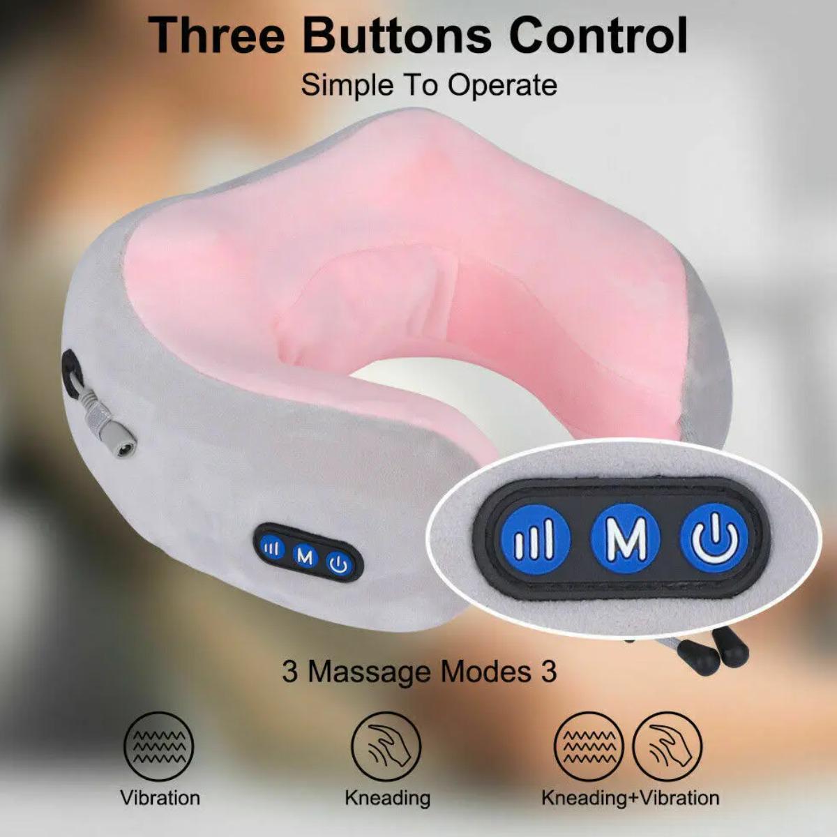 Подушка масажер U-Shaped Massage Pillow Shake - фото 3