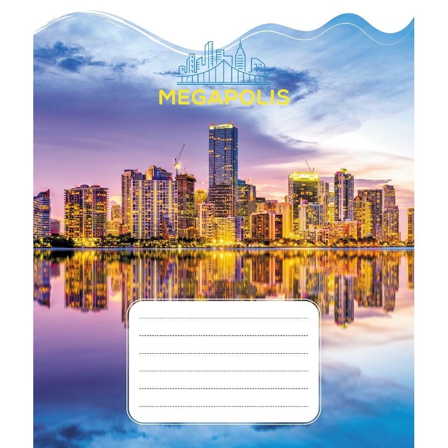 Шкільний зошит Мегаполіс 018-530230K-4 в клітинку 18 аркушів (RLT55215)