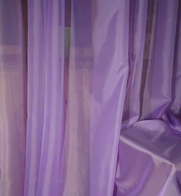 Фіранка коротка готова Камелія бузок гілочка права - фото 6