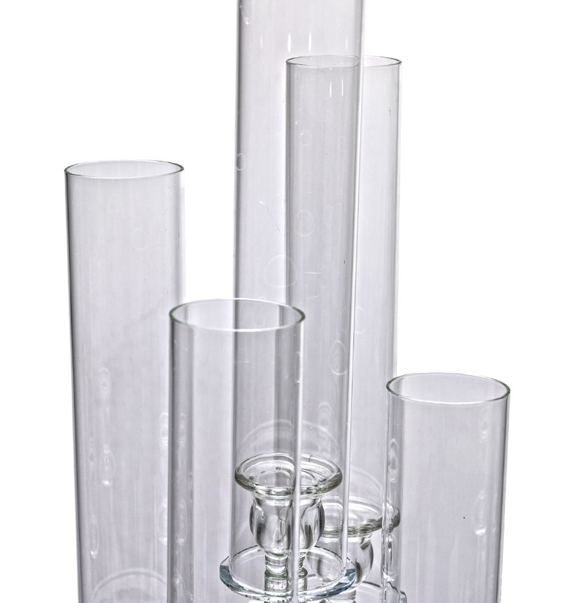 Подсвечник декоративный на 5 свечей стеклянный с круглым основанием 72,5 см Прозрачный - фото 3 Подсвечник декоративный на 5 свечей стеклянный с круглым основанием 72,5 см Прозрачный - фото 3