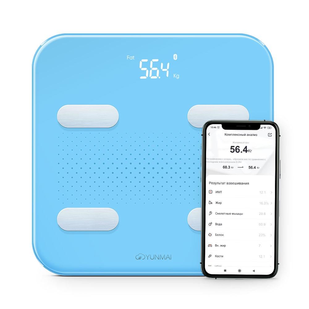 Смарт-весы YUNMAI S Smart Scale Blue (M1805CH-BLU) - фото 2 Смарт-весы YUNMAI S Smart Scale Blue (M1805CH-BLU) - фото 2