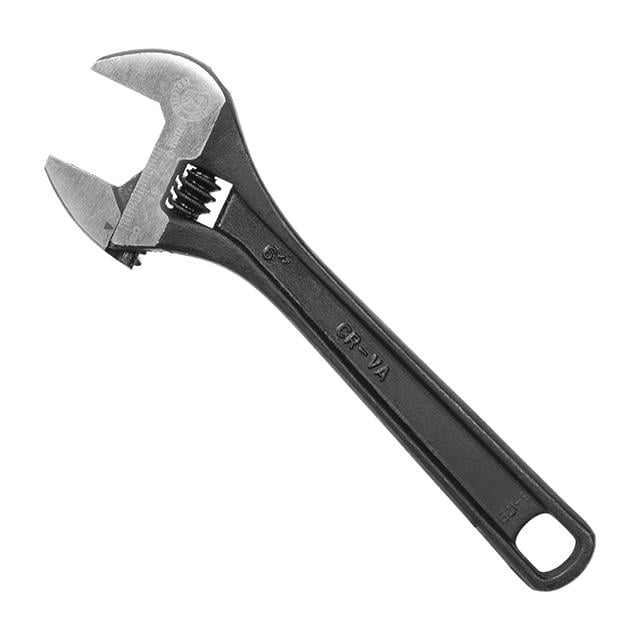 Ключ розвідний Intertool 150 мм Cr-V фосфатований Чорний (XT-0056)