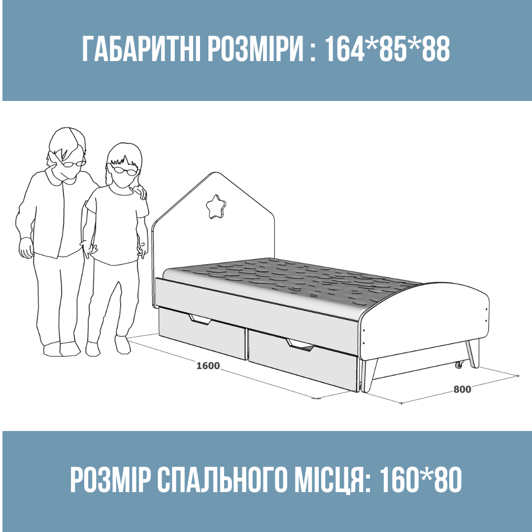 Кровать детская Домик с ящиками для детей 3-10 лет для девочек 160х80 см Розовый - фото 2 Кровать детская Домик с ящиками для детей 3-10 лет для девочек 160х80 см Розовый - фото 2