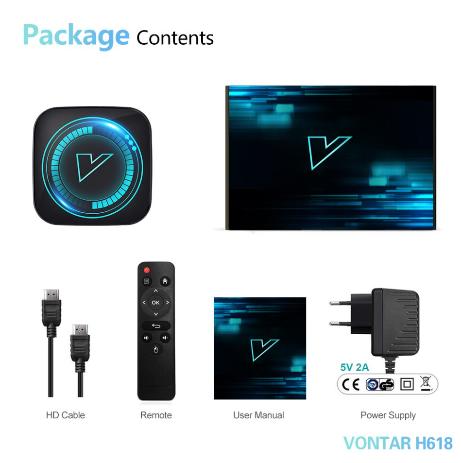 Смарт ТВ приставка Vontar H618 8K 4/64 Android 12 Smart TV - фото 10