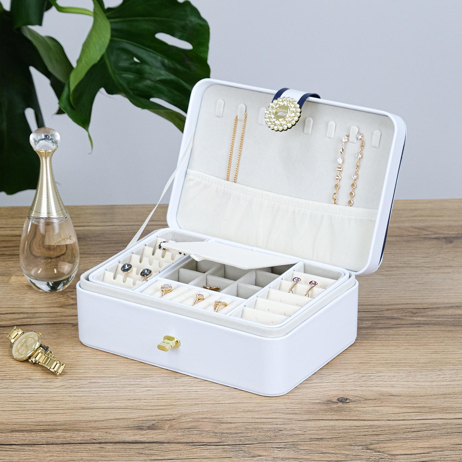 Шкатулка для украшений Гранд Презент 23,5х16х8,5 см Белый (JZ-001-1) Шкатулка для украшений Гранд Презент 23,5х16х8,5 см Белый (JZ-001-1)