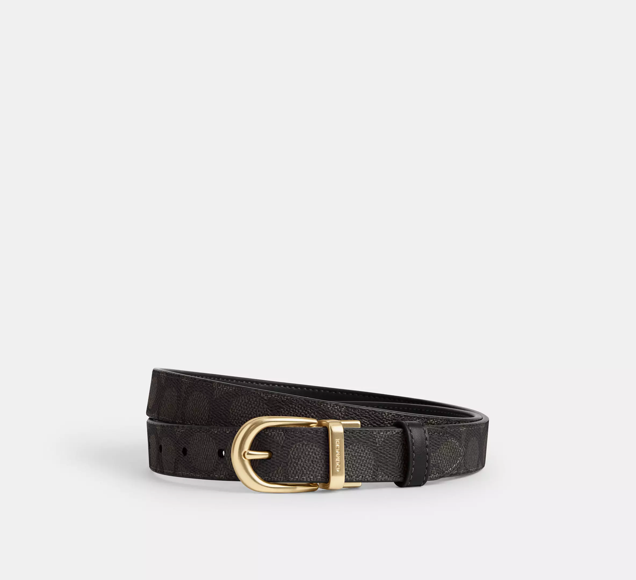Ремень Coach Harness 25 мм Gold/Walnut/Black (C13)