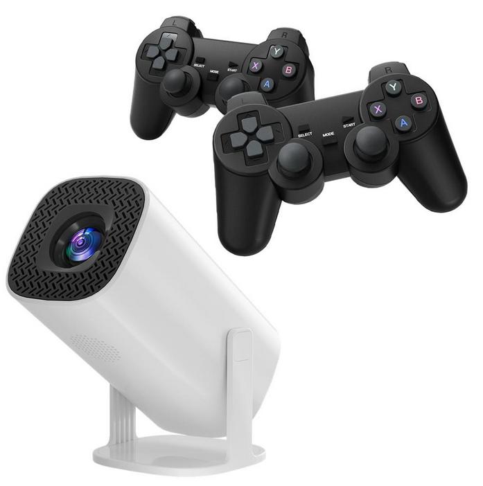 Проектор-смарт Wi-Fi Android 11 720p 150 ANSI с 2 джойстиками пультом 36000 игр (M16948)