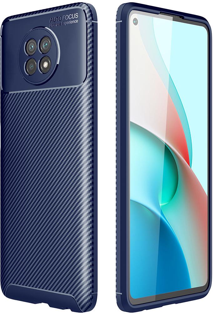Чохол накладка Auto Focus Carbon для Xiaomi Redmi Note 9T Blue (20078-28)
