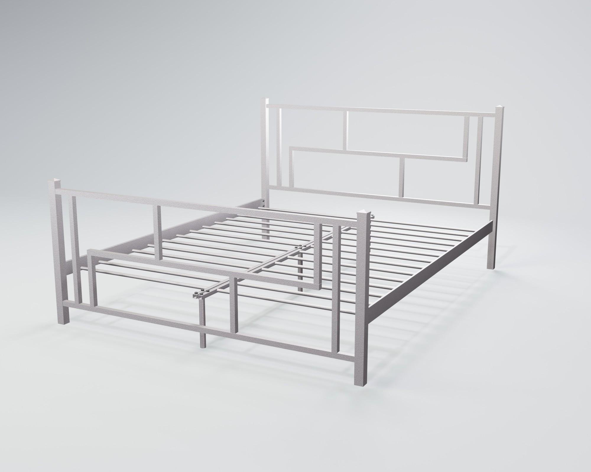 Кровать двухспальная AmisDesign 120х190 Бело-серый