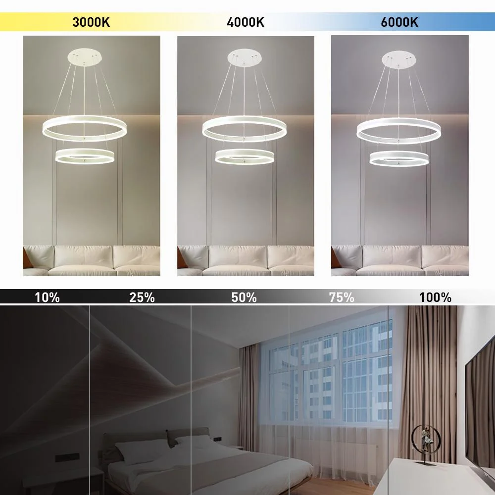 Люстра ESLLSE STELLA 2R с пультом 160W 600x1200 мм Белый (10417) - фото 5