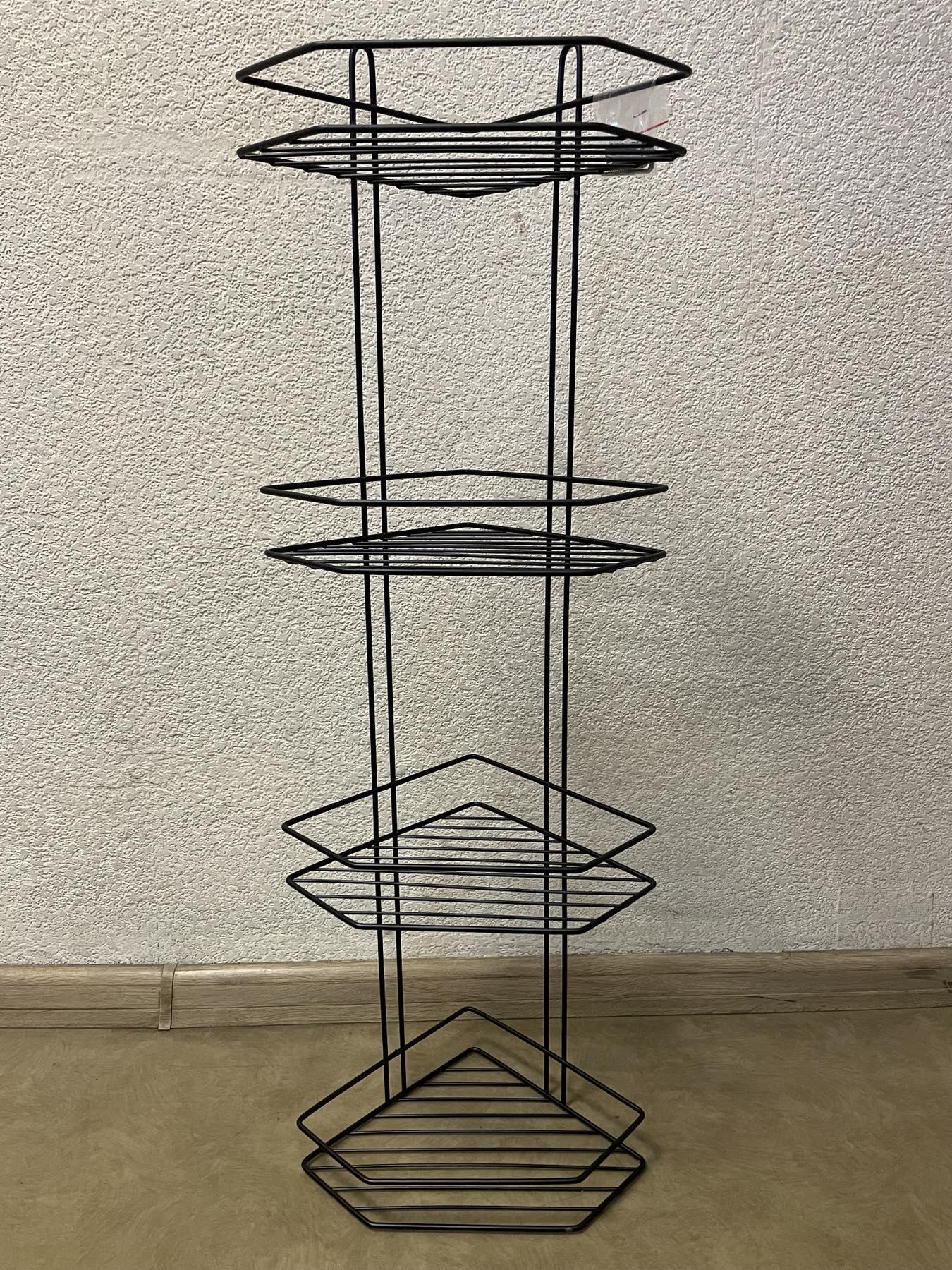 Полка угловая MOBILITY 4-х ярусная для ванной комнаты металлическая 80х19,5х19,5 см Черный (26647767) - фото 4