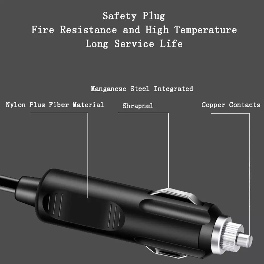 Автомобільний інвертор-перетворювач струму Glass 08-b з розеткою та 2 USB 12-220 V 150 W - фото 11