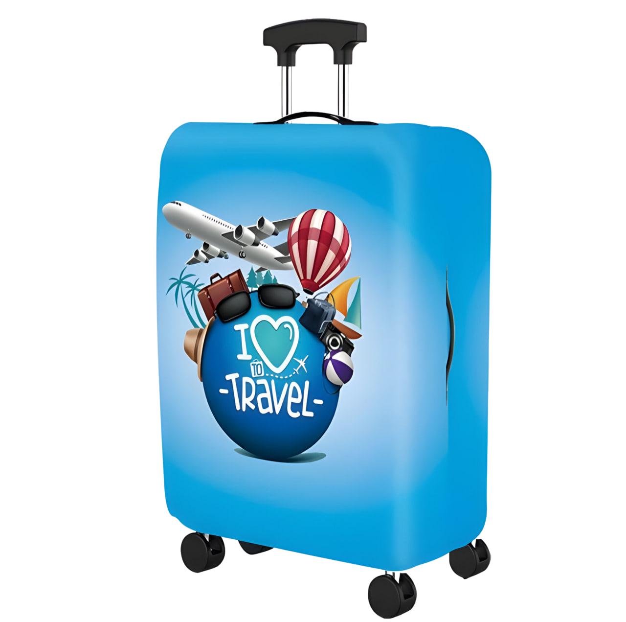 Чехол чемодан L Голубой (MRA-25-9) - фото 1