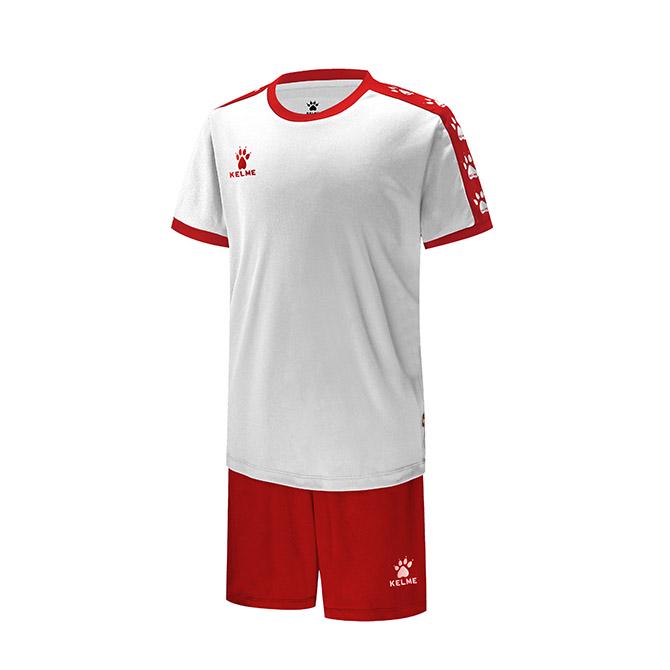 Комплект футбольной формы детский Kelme Collegue к/р р. 160 Белый/Красный