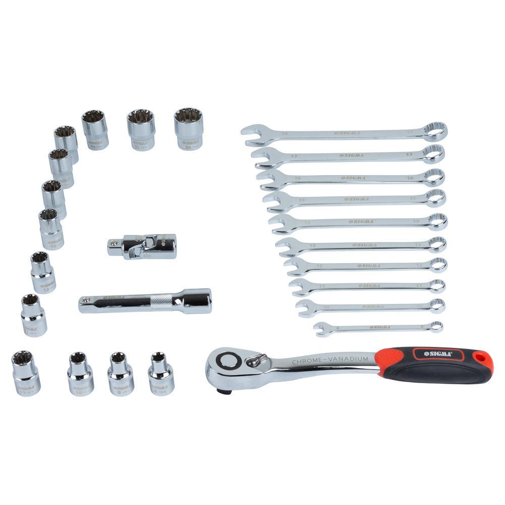 Набір торцевих насадок Taiwan ULTRA 1/2" CrV з аксесуарами 26 шт. (700026z) - фото 6 Набір торцевих насадок Taiwan ULTRA 1/2" CrV з аксесуарами 26 шт. (700026z) - фото 6