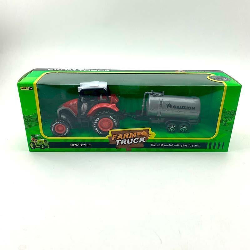 Трактор металлический с прицепом 955/203/955/204 инерционный Red/Grey (2439745115)