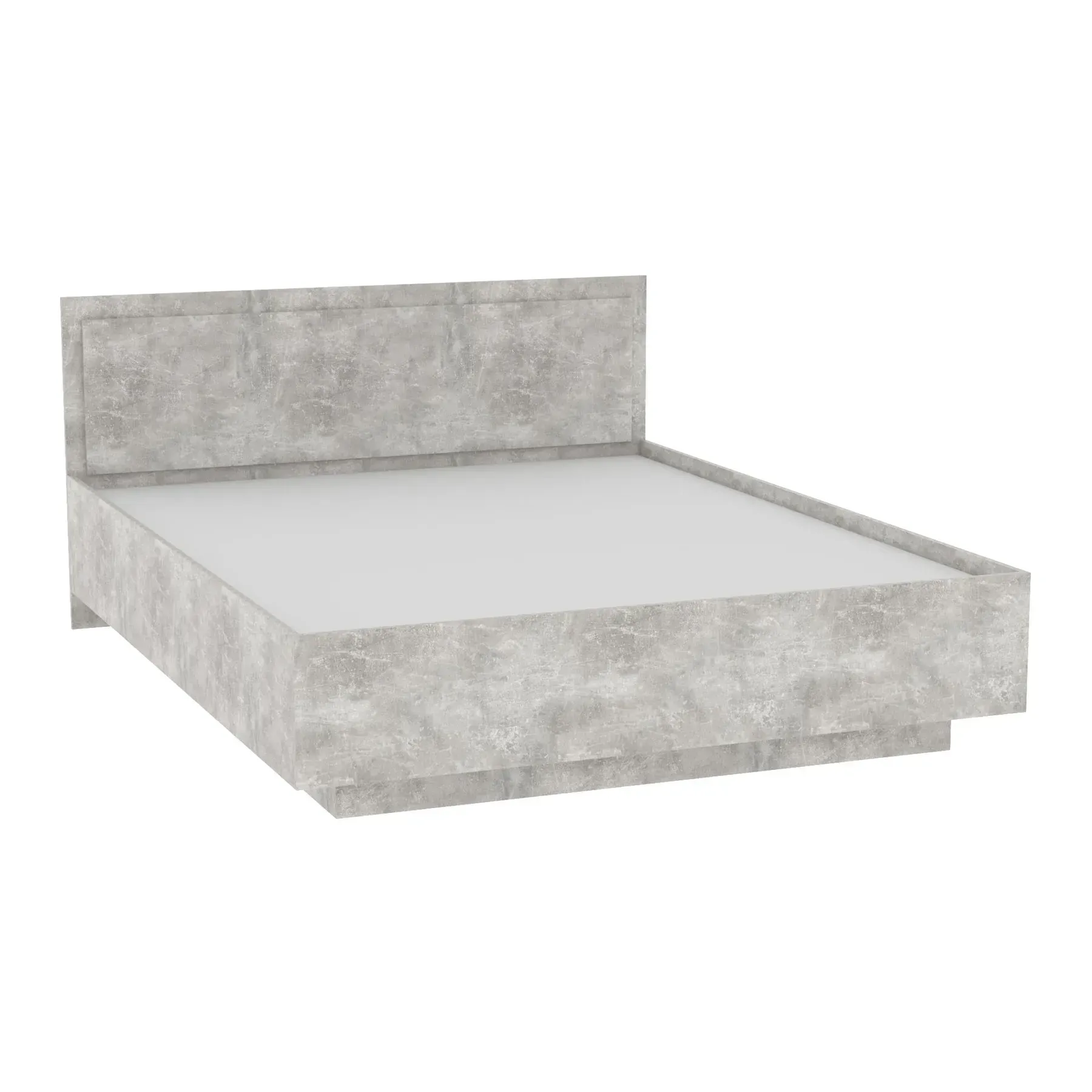 Кровать двуспальная Kontinent Kristal №2 160x200 см Бетон (79630364)