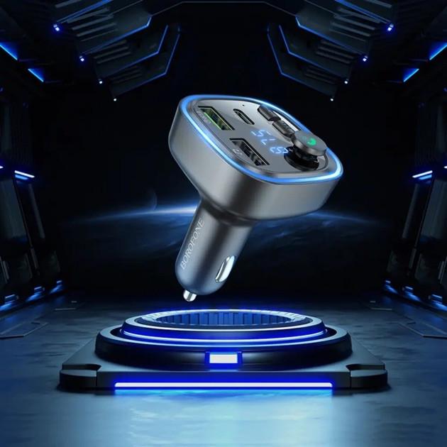 FM-трансмітер і ресивер для авто BOROFONE BC48 Broad з підтримкою QC3,0 Bluetooth 5,0 18W Black (2537873000) - фото 4 FM-трансмітер і ресивер для авто BOROFONE BC48 Broad з підтримкою QC3,0 Bluetooth 5,0 18W Black (2537873000) - фото 4