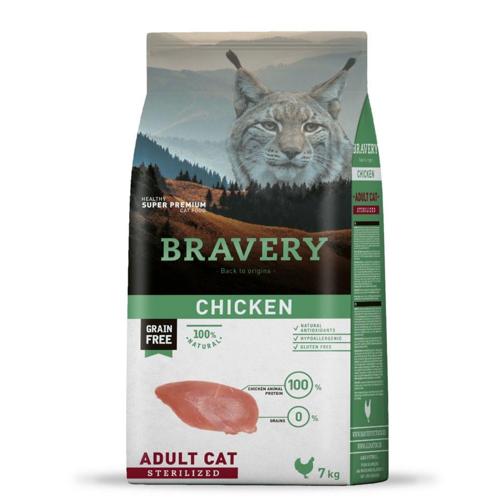 Корм сухий Bravery Chicken Cat Sterilized з куркою 7 кг