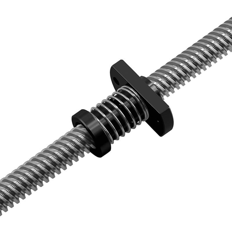 Гайка прямоугольная с пружиной на T8 ходовой винт 4-х западная Krok 8 мм POM пластик - фото 5 Гайка прямоугольная с пружиной на T8 ходовой винт 4-х западная Krok 8 мм POM пластик - фото 5