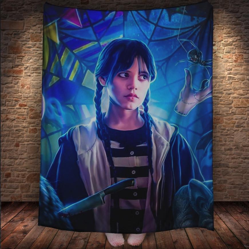 Плед с 3D принтом Уэнздей Аддамс 150х200 см (epi_1918)