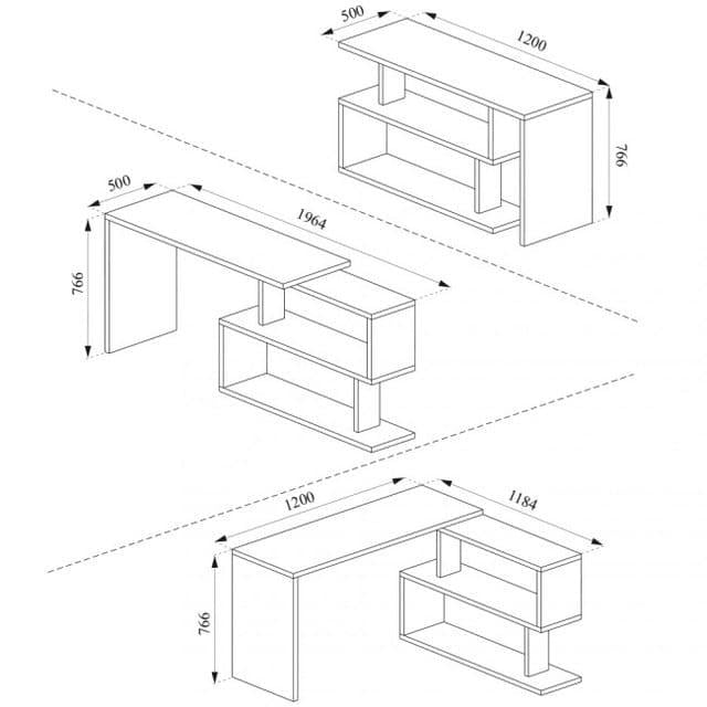 Стіл трансформер ЛДСП Білий з венге - фото 4 Стіл трансформер ЛДСП Білий з венге - фото 4