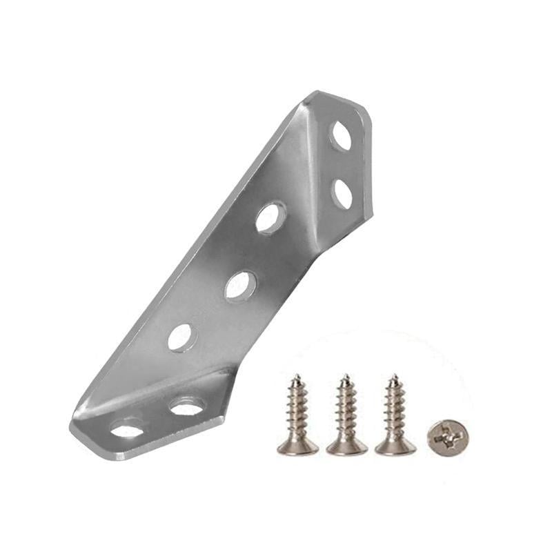 Угловой кронштейн крепежный трапециевидный 90° для мебели Серебристый (2789190568)
