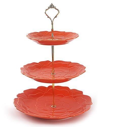 Фруктовница фарфор Orange rose 18x23x28 см Оранжевый (30030)