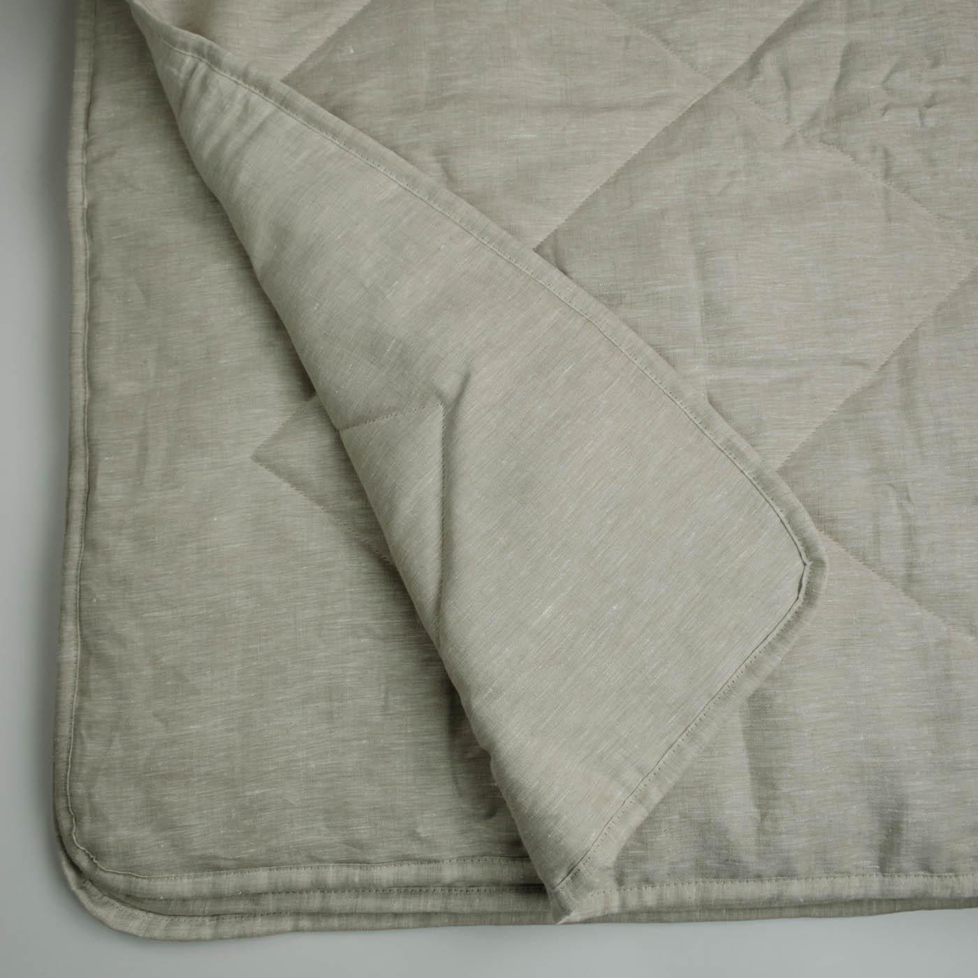 Одеяло конопляное летнее YouStar покрытие лен полуторный 140х210 см Светло-серый (chn-kkls-p-sil) - фото 3