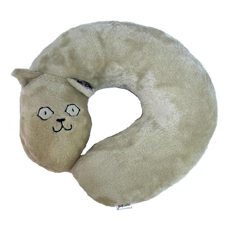 Подушка-кіт під шию Бежевий (KOT-024)