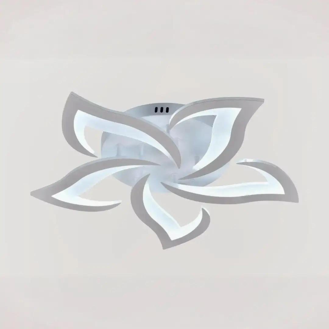 LED-люстра потолочная Valeso на пять акриловых плафонов 3000/6000К с пультом IP20 76W Белый (V-L6069-5)