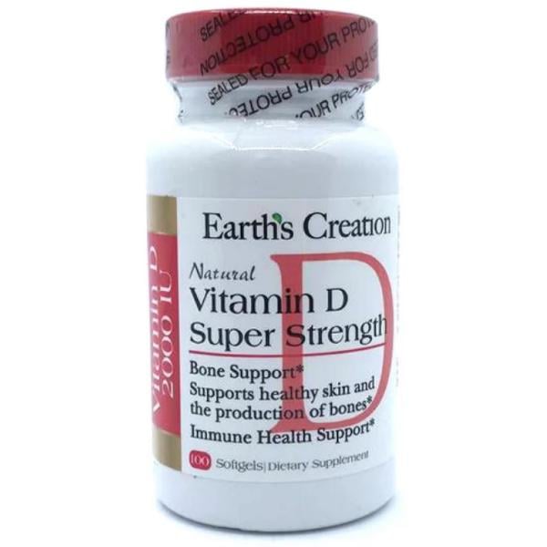 Витамин D3 Earth's Creation Vitamin D 2000 IU 100 мягких капс. (000021628)