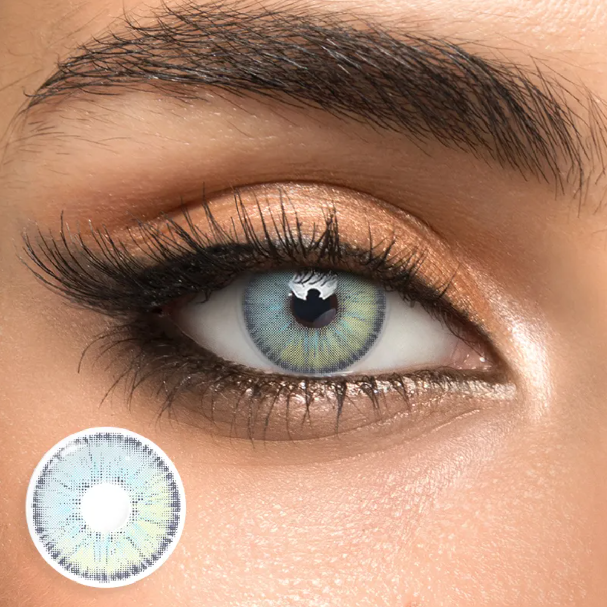 Контактные линзы синие Elite Lens Айс Мальдивс -1,00 14,5 мм 2 шт. Синий (25906717)