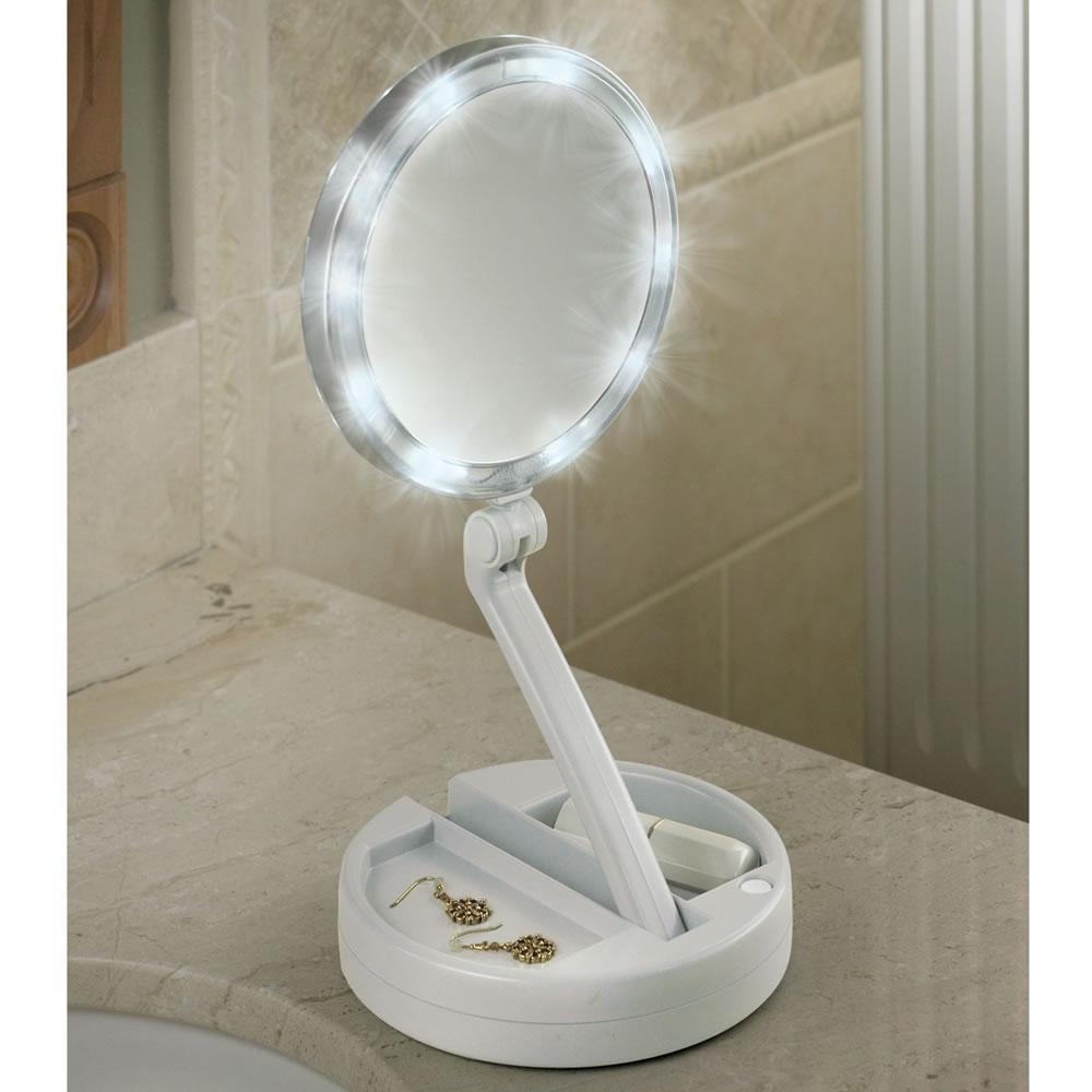 Зеркало для макияжа My Fold Away Mirror сложное с Led подсветкой (918) - фото 11