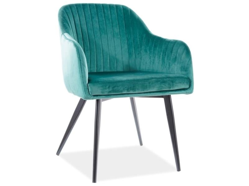 Стул Elina velvet Черный/Зеленый (ELINAVCZ)