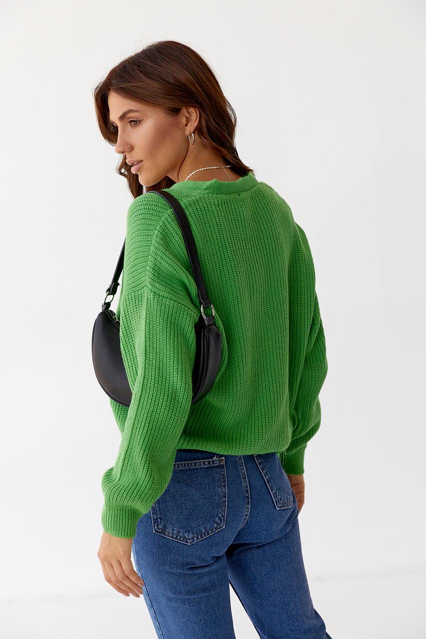 Кардиган укороченный S Салатовый (9528201) - фото 2 Кардиган укороченный S Салатовый (9528201) - фото 2