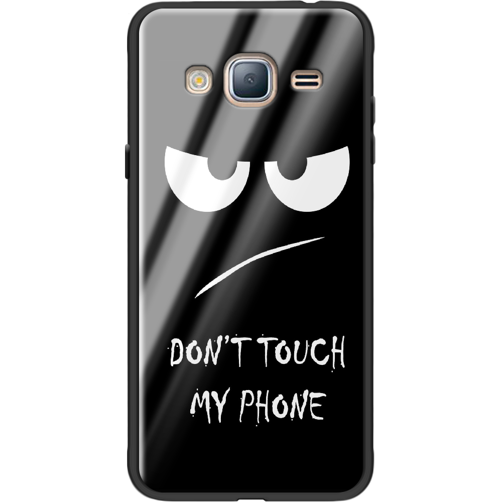 Чохол BoxFace Samsung J320 Galaxy J3 Don't Touch my Phone Чорний силікон з склом (24962-up535-37742)