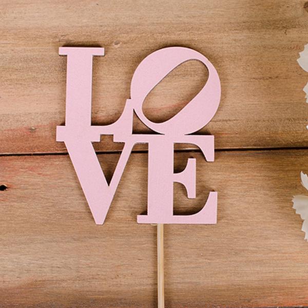 Топпер "Love" Розовый (4022-89)