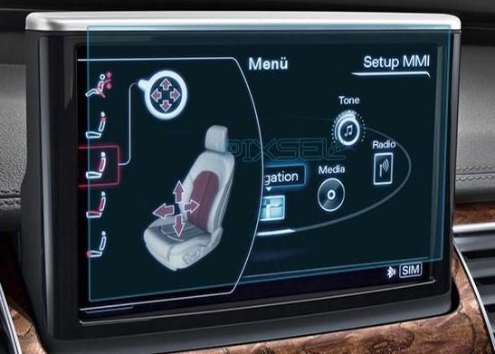Защитное стекло Pixsel гибридное матовое на монитор Audi A8/S8-7,7" 2014-2017