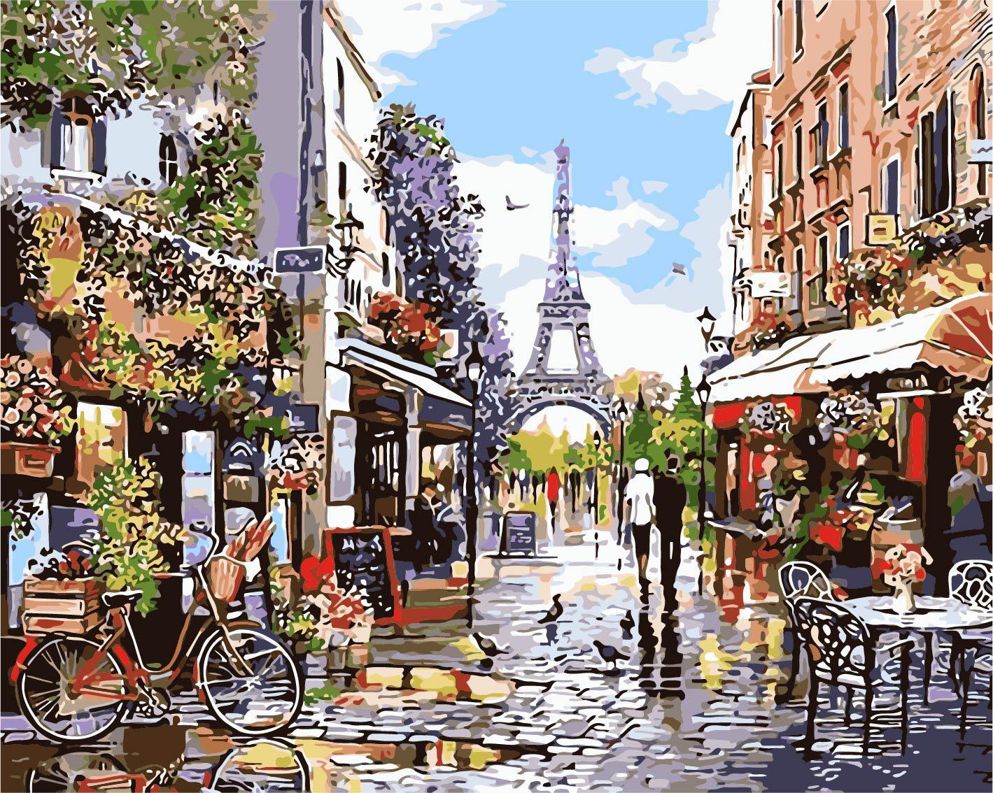Картина по номерам Paintboy Цветущий Париж 40х50 см (W4360)
