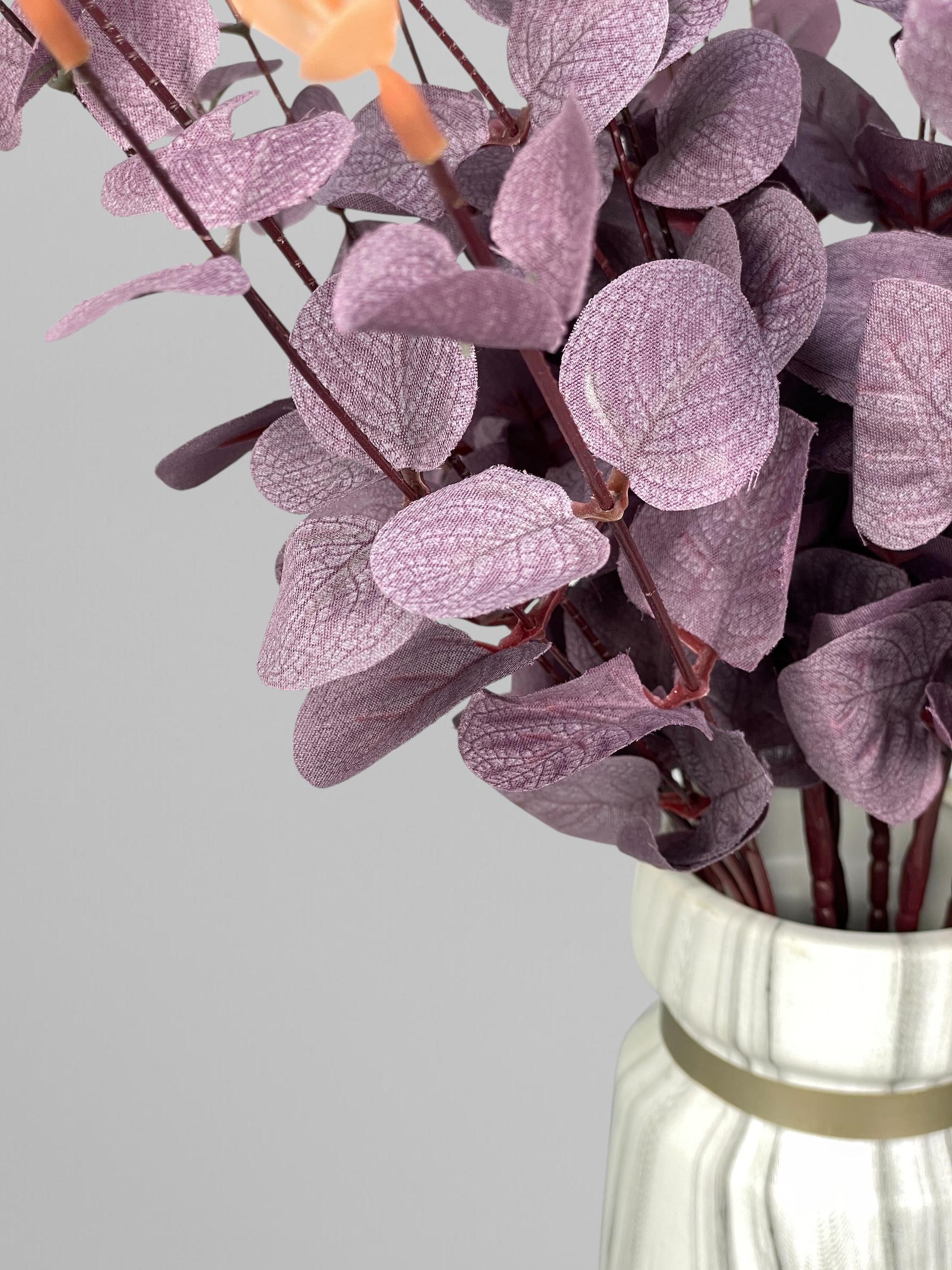 Искусственный куст эвкалипта 46 см Темно-бордовый (Р05001) - фото 6