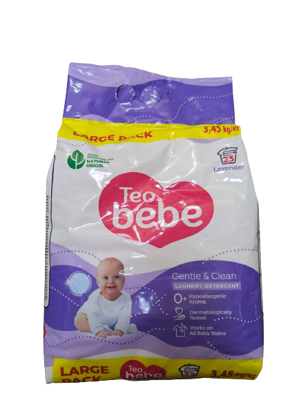 Пральний порошок дитячий Teo bebe Cotton Soft Violet 3450 г (3800024048463)