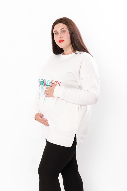 Туніка жіноча для вагітних Носи своє S/M Білий (43438-v1) - фото 2 Туніка жіноча для вагітних Носи своє S/M Білий (43438-v1) - фото 2