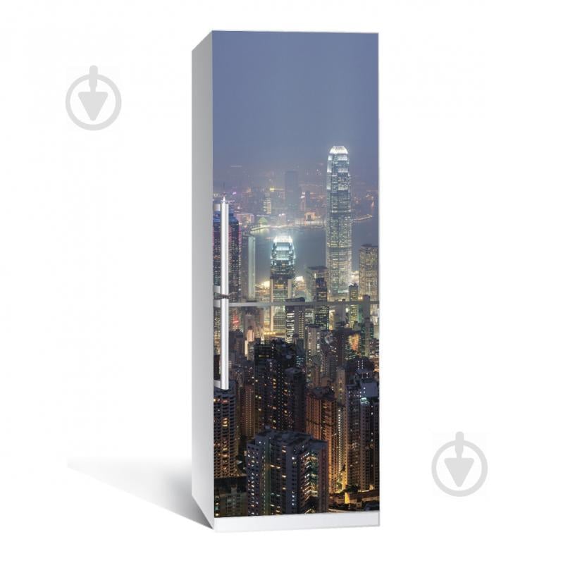 Наклейка на холодильник Zatarga Ночной город 650х2000 мм Синий (Z180067)